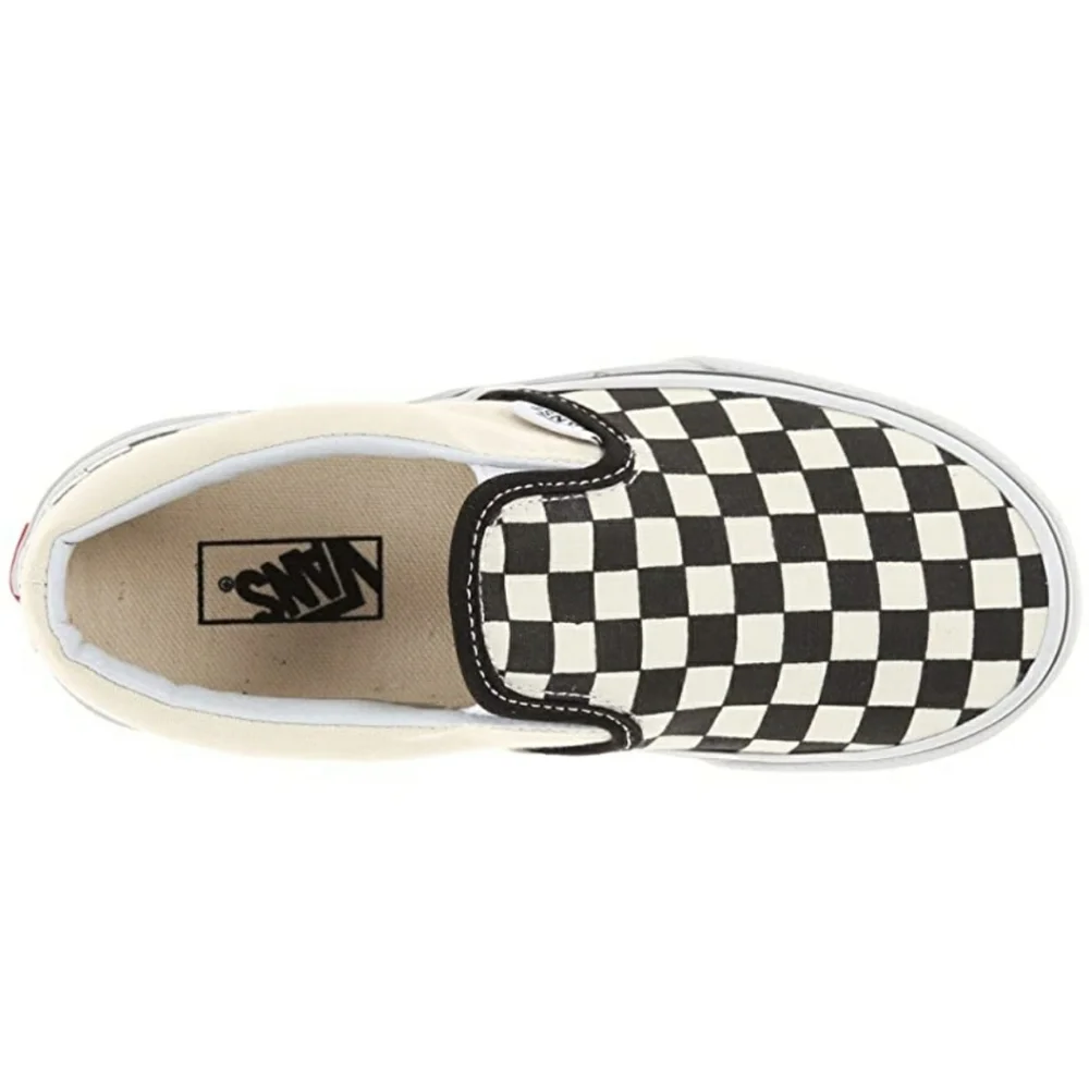 Vans Classic Checkerboard White & Black Slip-On Sh - Picture 2 of 14